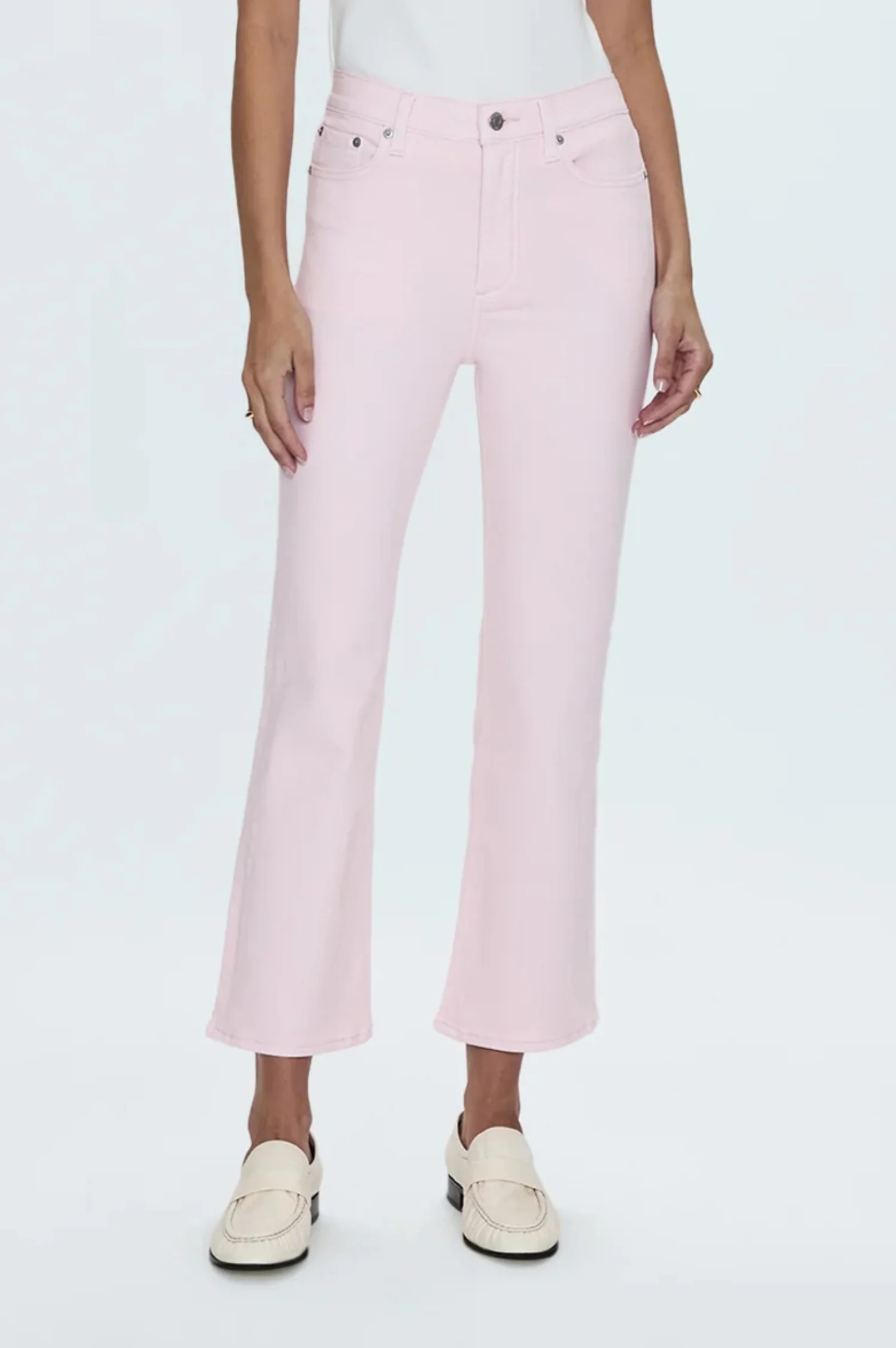 Lennon High Rise Cropped Boot - Blush - Intensery